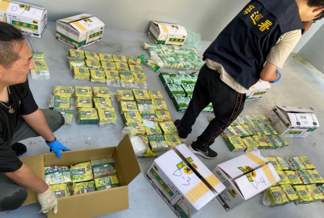 新竹查緝隊毒品清點。（圖／新竹查緝隊提供）