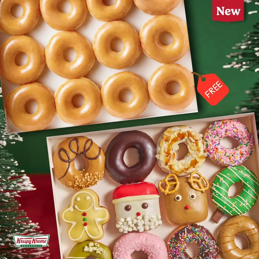 Krispy Kreme「聖誕奇遇」造型甜甜圈。（圖／翻攝自Krispy Kreme臉書）