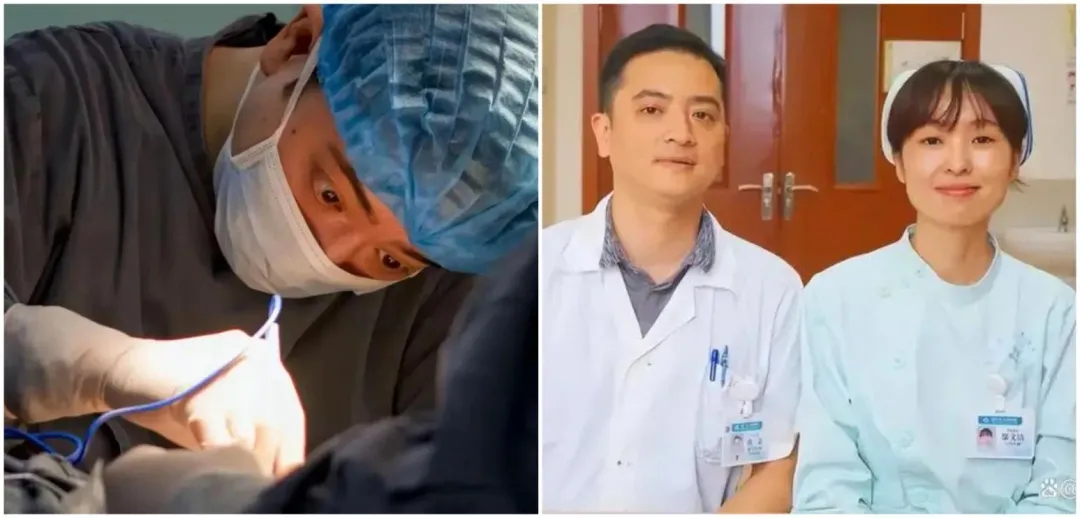 劉磊和妻子都在醫院服務。（圖／翻攝微博）