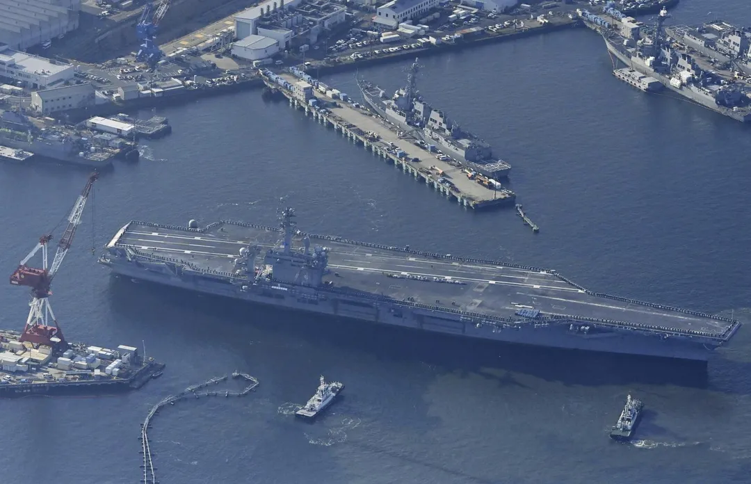 美國航艦「華盛頓號」。（圖／美聯社）