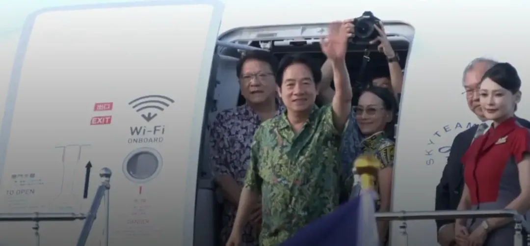 賴清德抵達友邦帛琉訪問。(圖/總統府提供)