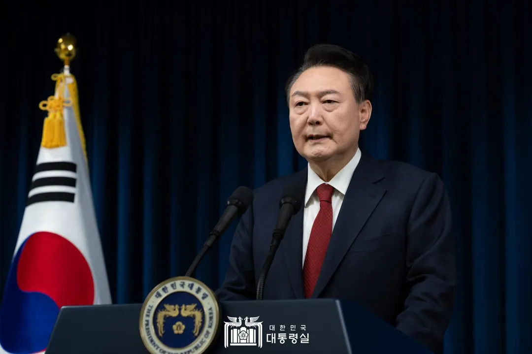 前韓國總統尹錫悅當選後,將總統辦公室遷至首爾龍山區的國防部大樓原址。(圖/美聯)
