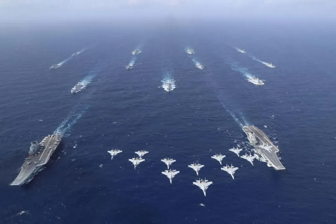 遼寧艦、山東艦編隊。(資料圖/擷取自大陸國防部)