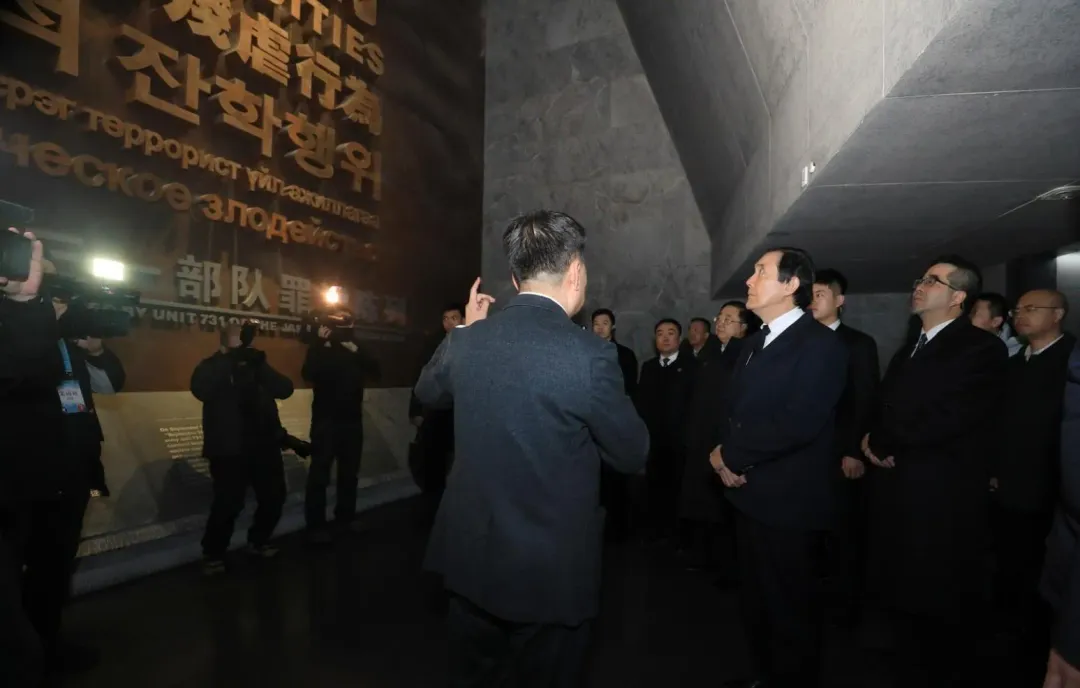 馬英九參觀位於哈爾濱的「侵華日軍第七三一部隊罪證陳列館」。（圖/馬英九辦公室提供）