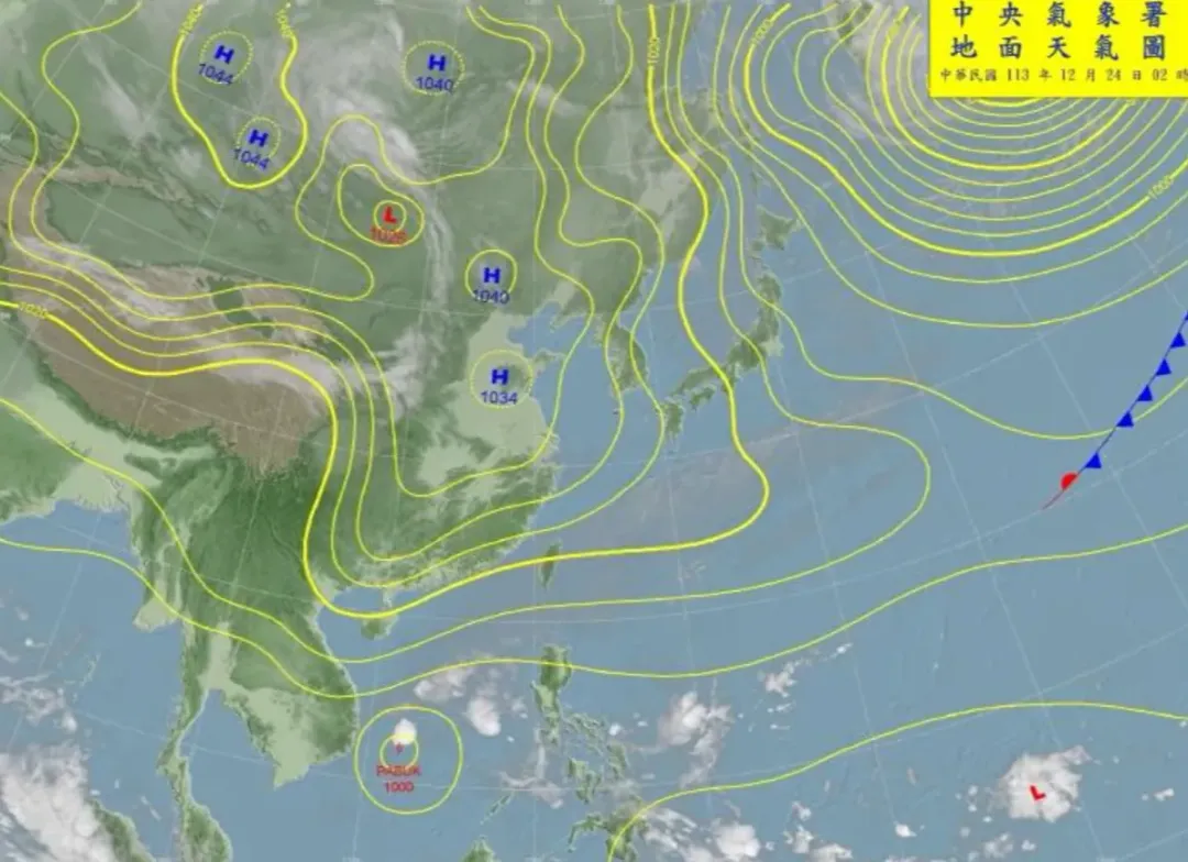 明天白天起東北季風會再次增強。（圖／翻攝自臉書／天氣風險 WeatherRisk）