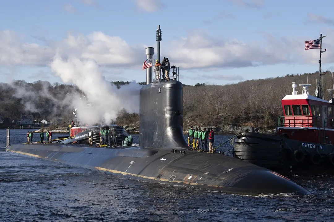 美國可能不賣澳洲核動力攻擊潛艦；圖為美軍維吉尼亞級核潛艦。(圖/美國海軍)