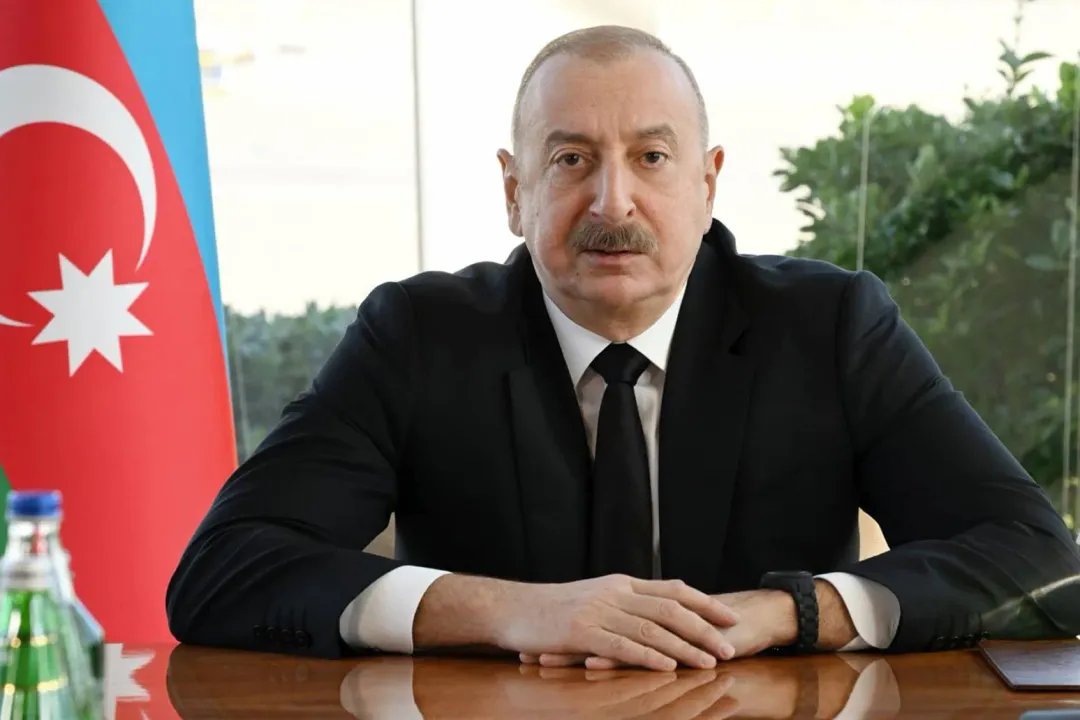 亞塞拜然總統阿利耶夫(Ilham Aliyev)。(圖/美聯社)