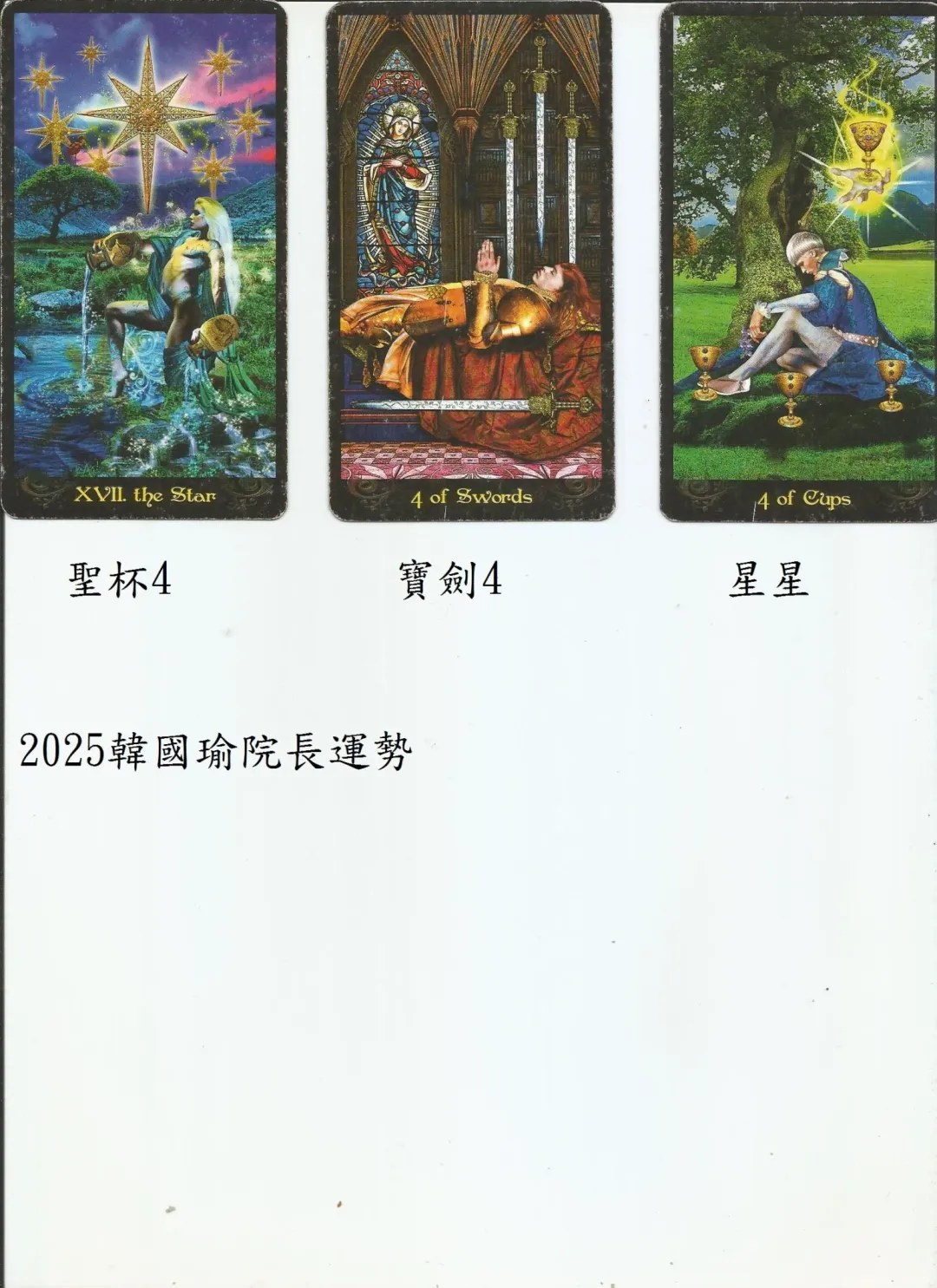 韓國瑜塔羅牌運勢。（圖／宮小立老師提供）