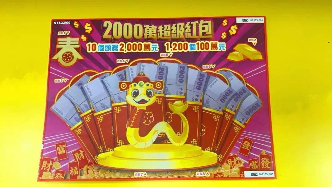 2000萬超級紅包刮刮樂。（圖／大溪琪豐商行提供）