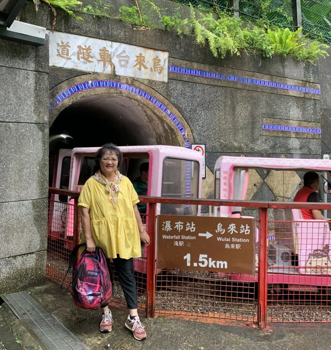 烏來台車會經過1段隧道，遊客搭乘台車就能輕鬆看遍在地好風光。（圖／讀者葉美華提供）