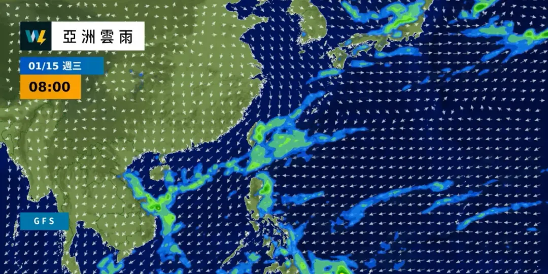 明天(15日)北台灣感受上可能會特別濕冷。（圖／翻攝自「天氣風險 WeatherRisk」臉書）
