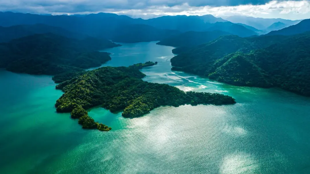 新北石碇千島湖位在翡翠水庫上游集水區，碧綠山峰狀似鱷魚。（圖／翻攝自新北市觀光旅遊網）