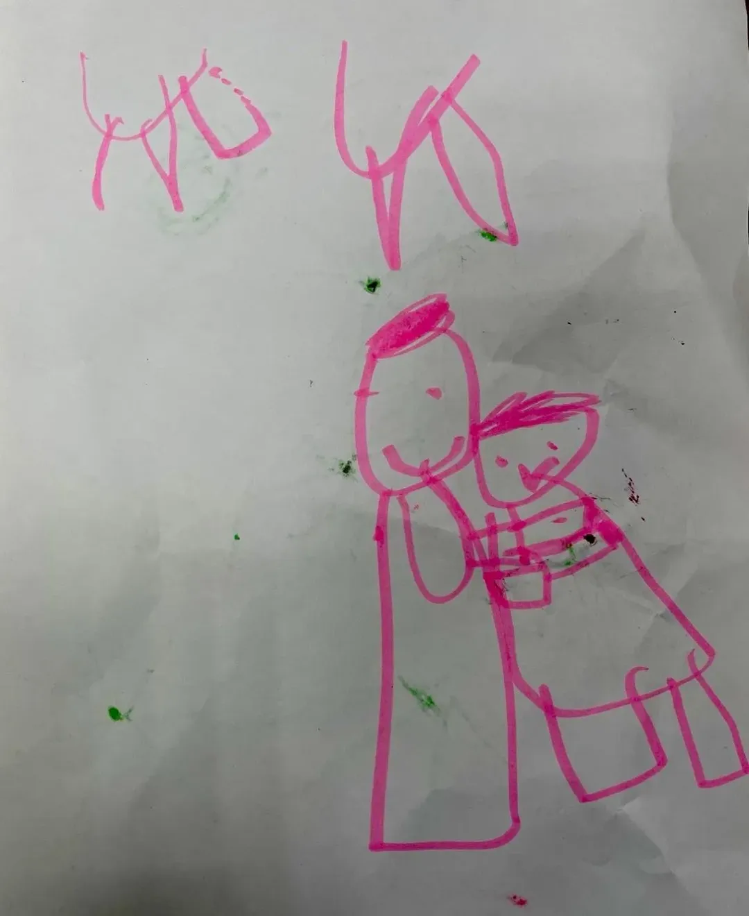 劉員5歲大女兒隨手畫出跟王子共舞童畫。(圖/翻攝畫面)