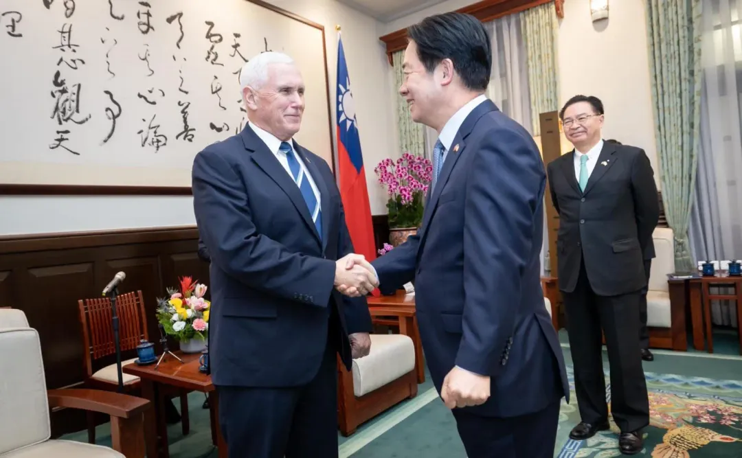 川普就任前夕，賴政府邀彭斯訪台。（圖／擷取自賴清德臉書）