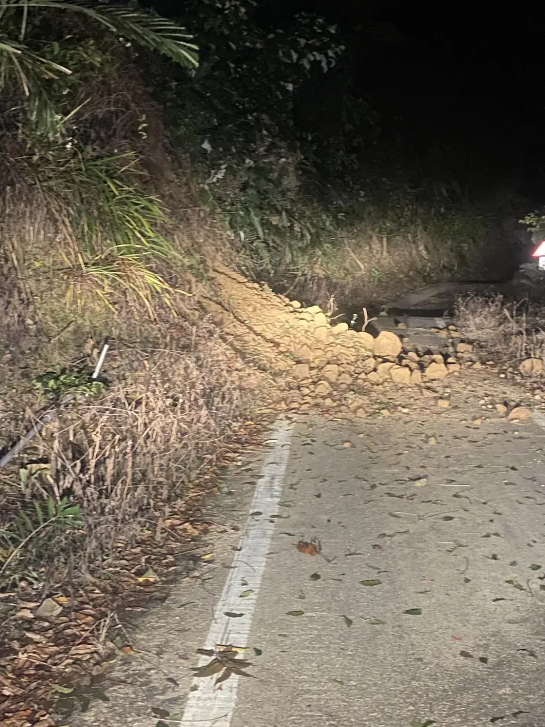 道路坍方情形。（圖/網友提供）