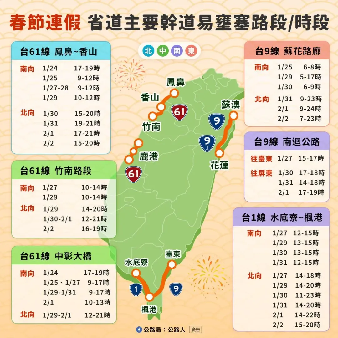 公路局揭曉今年省道26處地雷路段，且將進行相關管制措施。（圖／公路局提供）