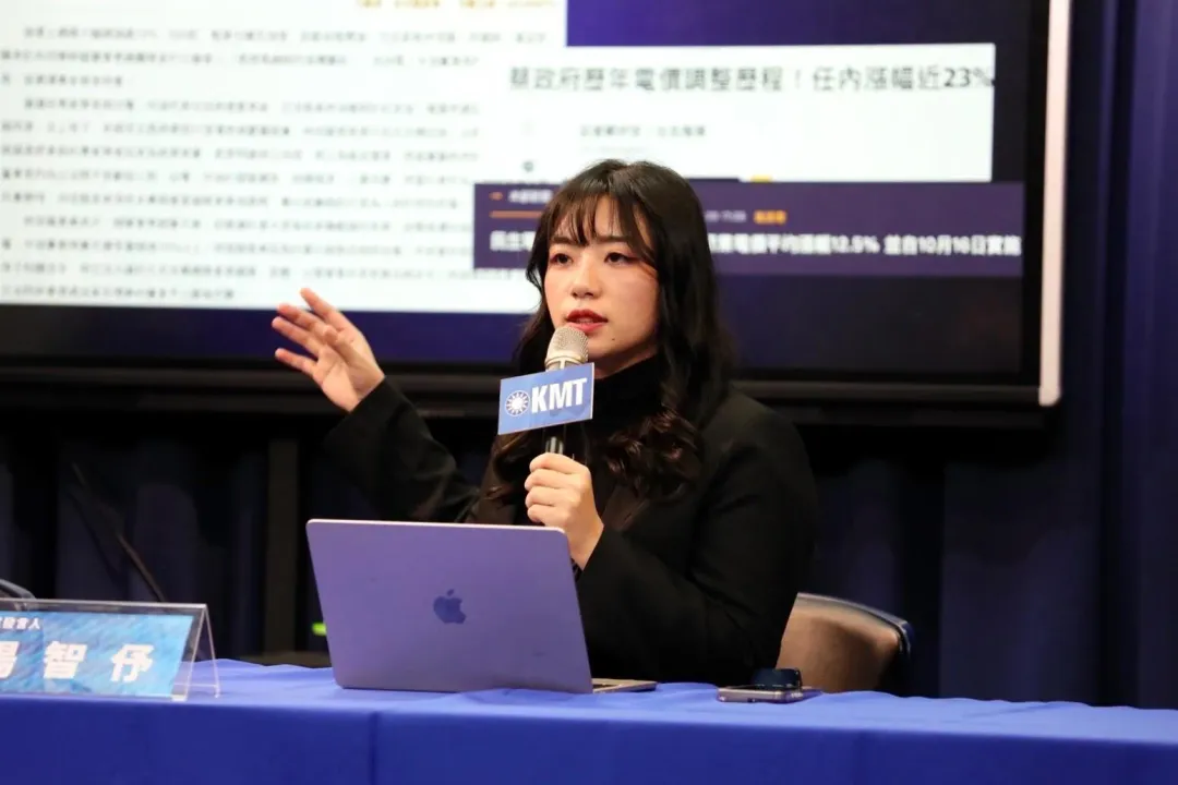 楊智伃則指出,當年民進黨也是毫不留情刪預算。(圖/國民黨提供)