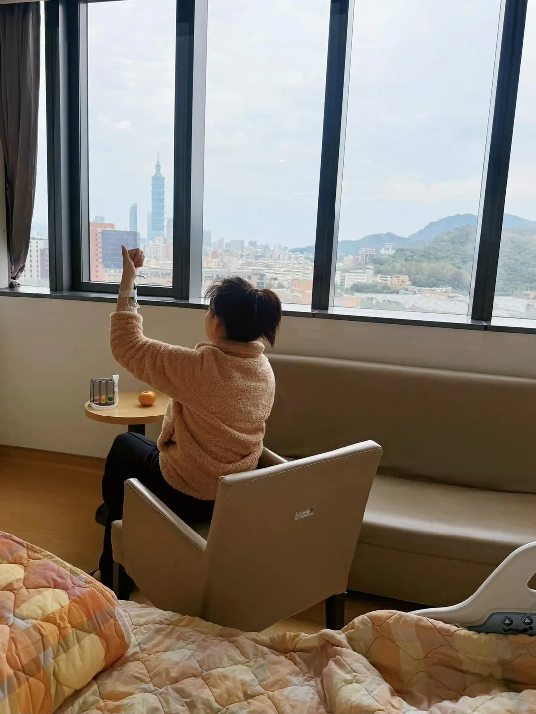 林珍羽在年初因確定罹患肺腺癌1期因此住院開刀。（圖／林珍羽臉書）