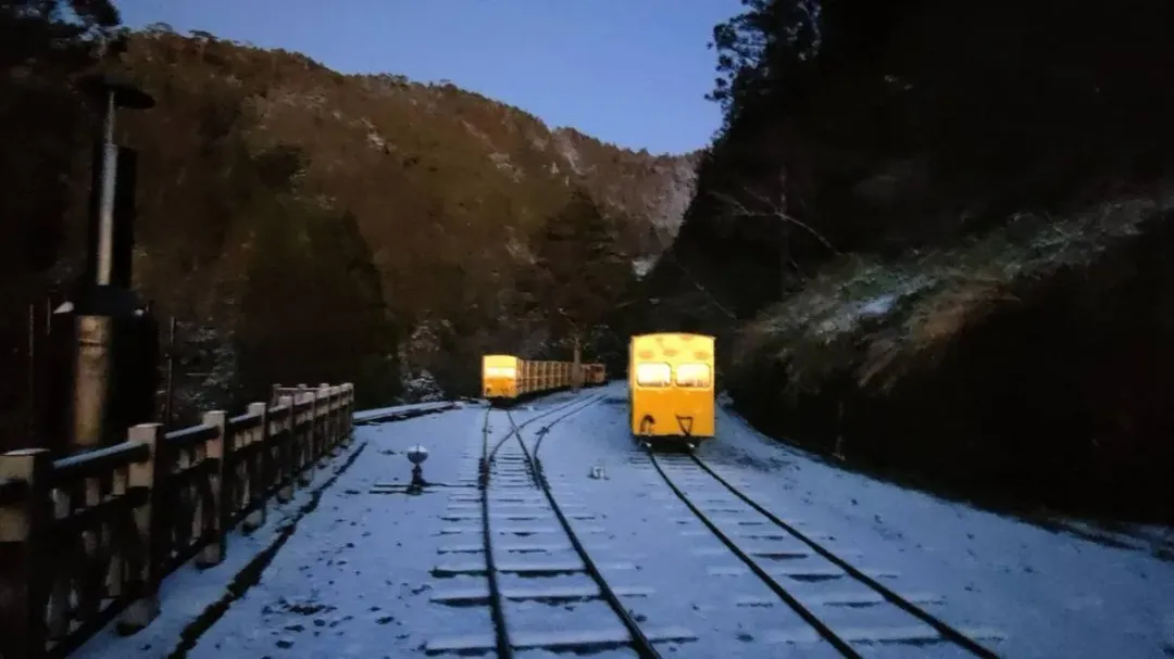 太平山雪景。（圖／ 林保署宜蘭分署提供）