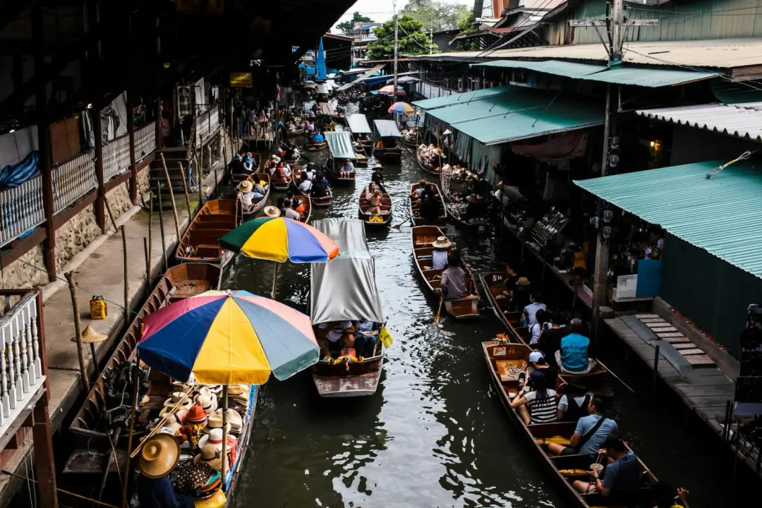 曼谷水上市場。（示意圖／翻攝Unsplash）