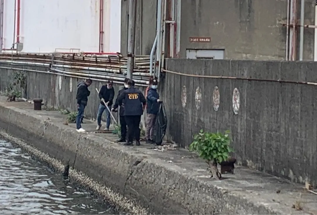 高雄分屍打撈未見人骨。(圖/中天新聞)
