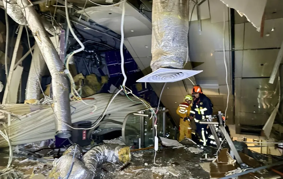 台中新光三越發生氣爆造成嚴重死傷。（圖／翻攝畫面）