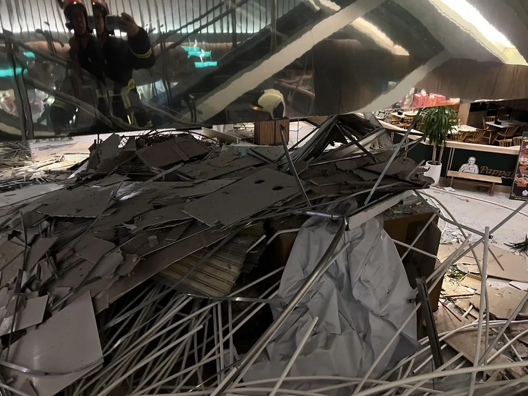 新光三越中港店去年發生氣爆案。(圖/中天新聞)