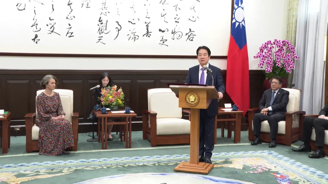 賴清德總統接見「台英國會小組」訪團。(圖/總統府提供)