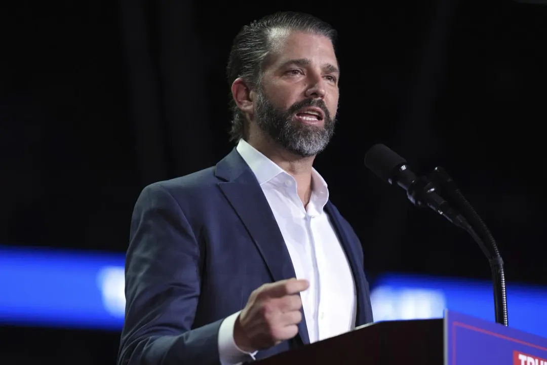 川普長子小川普（Donald Trump Jr.）。（資料圖／美聯社）
