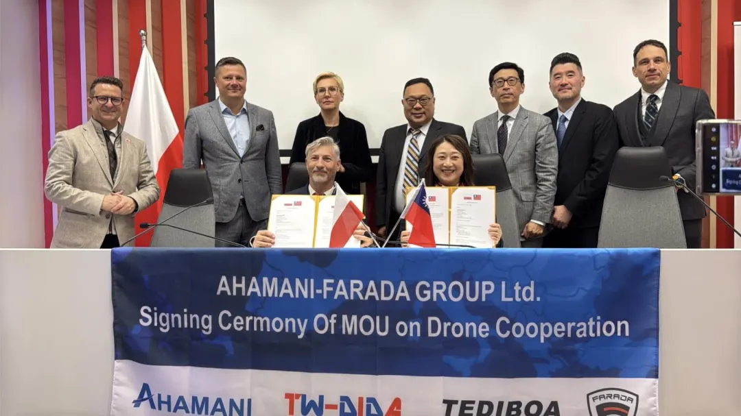 台灣與波蘭簽署無人機合作協議。(圖/無人機聯盟)