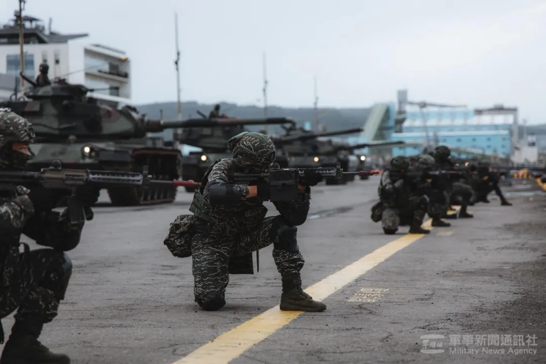 參加「漢光39號」演習的海軍陸戰隊第66旅。(圖/軍聞社)