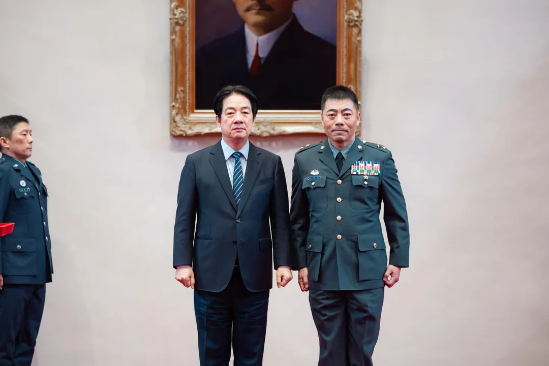 孔乃德創下國軍士兵升上中將首例。(圖/總統府)