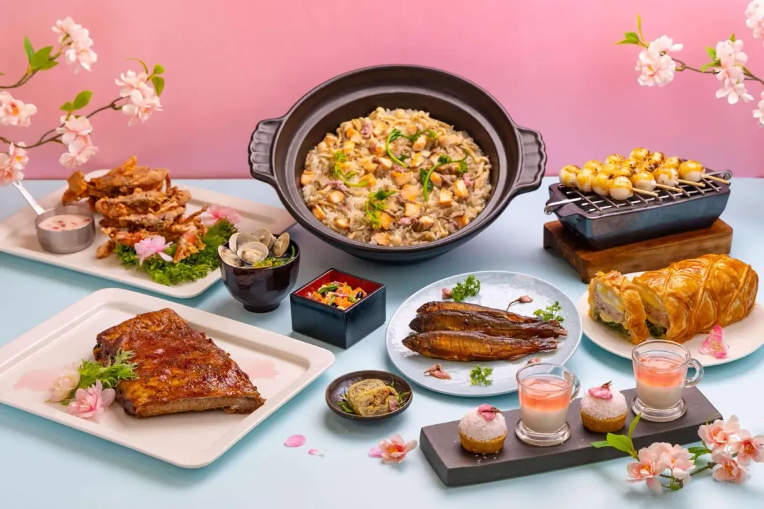 高雄日航酒店SERENA全日餐廳，3月1日起推出多樣櫻花季限定美饌。（圖／高雄日航酒店提供）