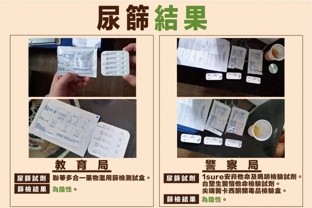 鄭新輝表示，目前已請2位疑似行為人進行尿篩，篩檢結果為陰性反應。（圖/台南市教育局提供）