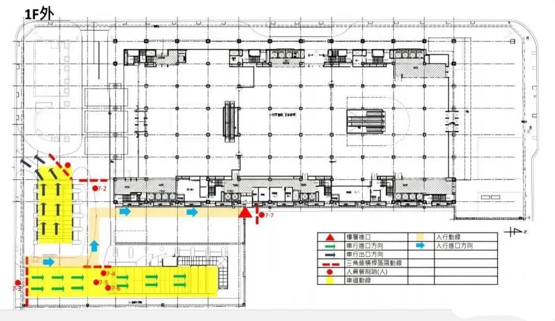 B3、1F出入管制圖。（圖／台中市政府）