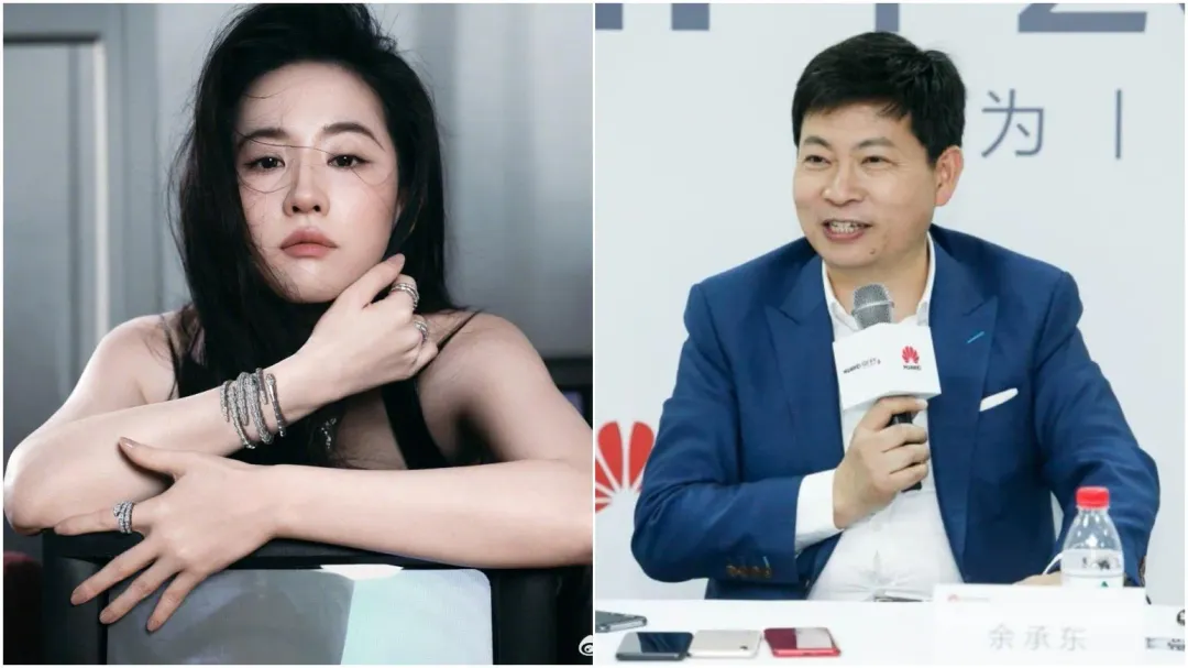 37歲女星劉亦菲和55歲華為董事長在微博上互動頻繁。（圖／翻攝微博）