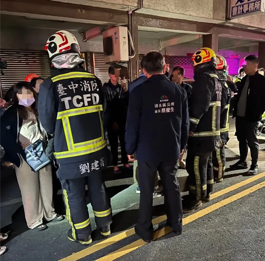 台中清水中興街一處近50年老舊大樓5、6樓於今（22）日凌晨發生塌陷事件。（圖／中天新聞）