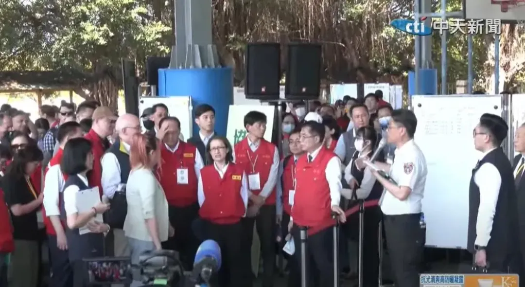 全社會防衛韌性實地演練在台南舉行,副總統蕭美琴到場視察。(圖/中天新聞)