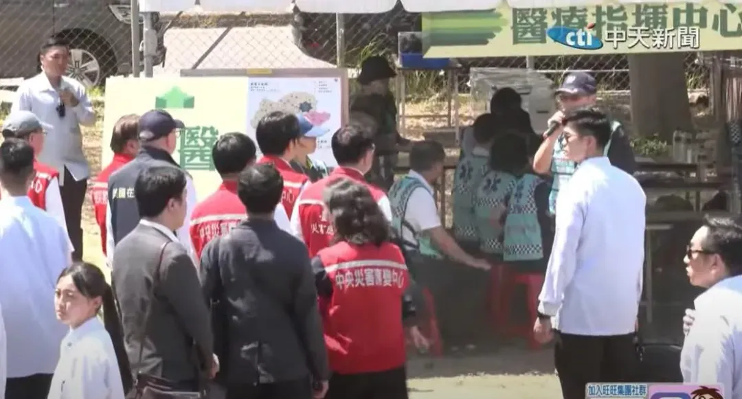 全社會防衛韌性實地演練在台南舉行,總統賴清德到場視察。(圖/中天新聞)