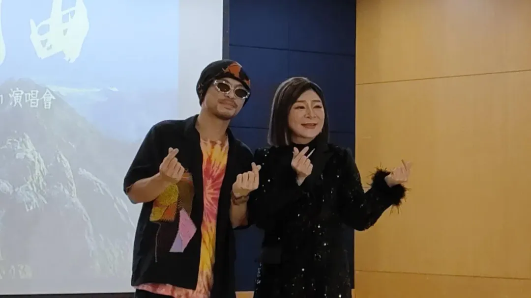黃明志與王彩樺30日出席《挺自由 愛台灣》公益演唱會記者會。（圖／記者郭竹倩 攝）