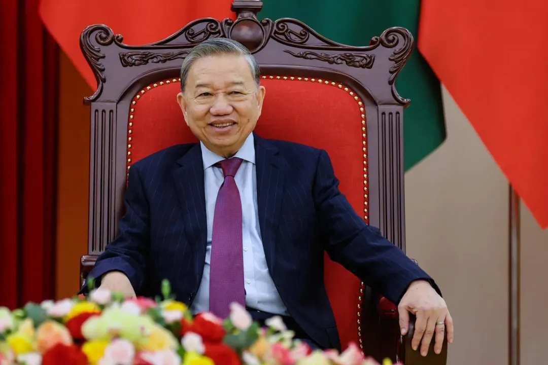 越共總書記蘇林與川普通話時稱,越南願將自美進口的商品進口稅率下調至0%。(資料照/美聯社)