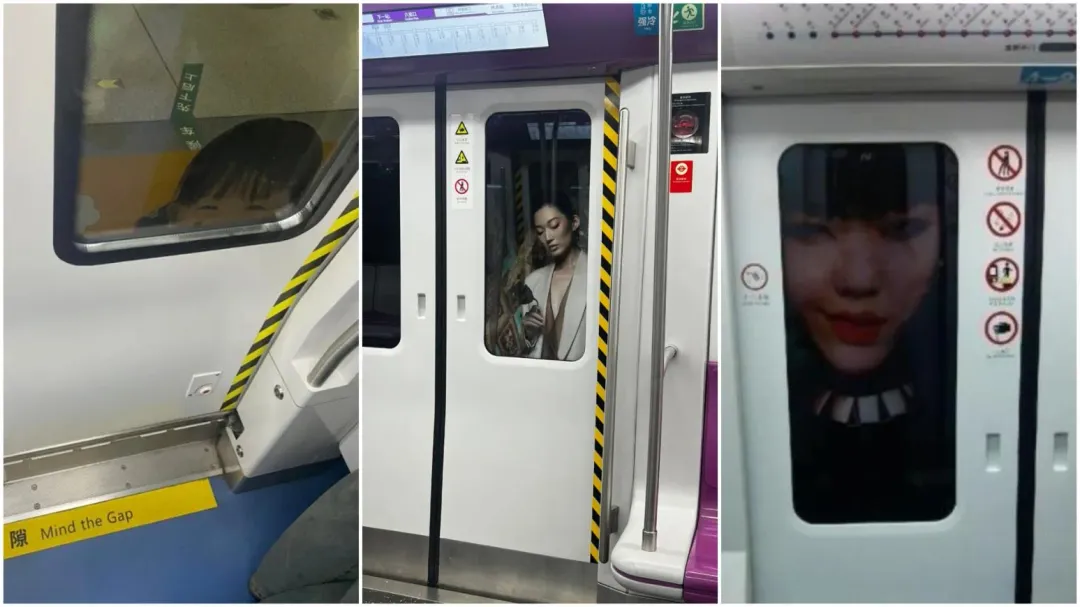 大陸地鐵也出現許多車廂廣告讓網友嚇一跳。（圖／翻攝微博）