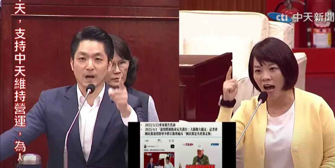 蔣萬安、簡舒培11日質詢交鋒。（圖／中天新聞）
