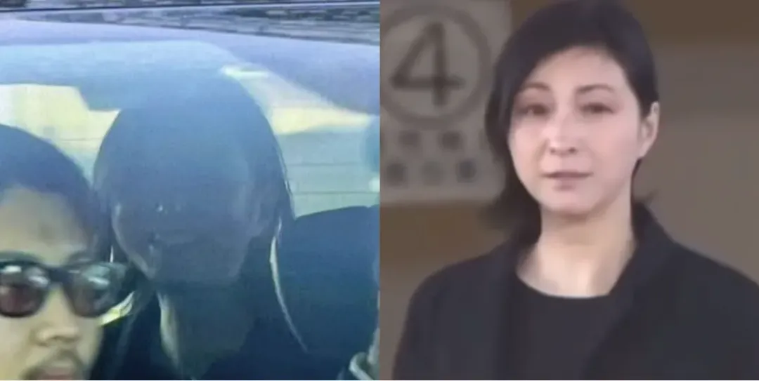 廣末涼子獲釋後乘車離開，卻被抓包疑在後座上露齒燦笑。（圖／翻攝自X）