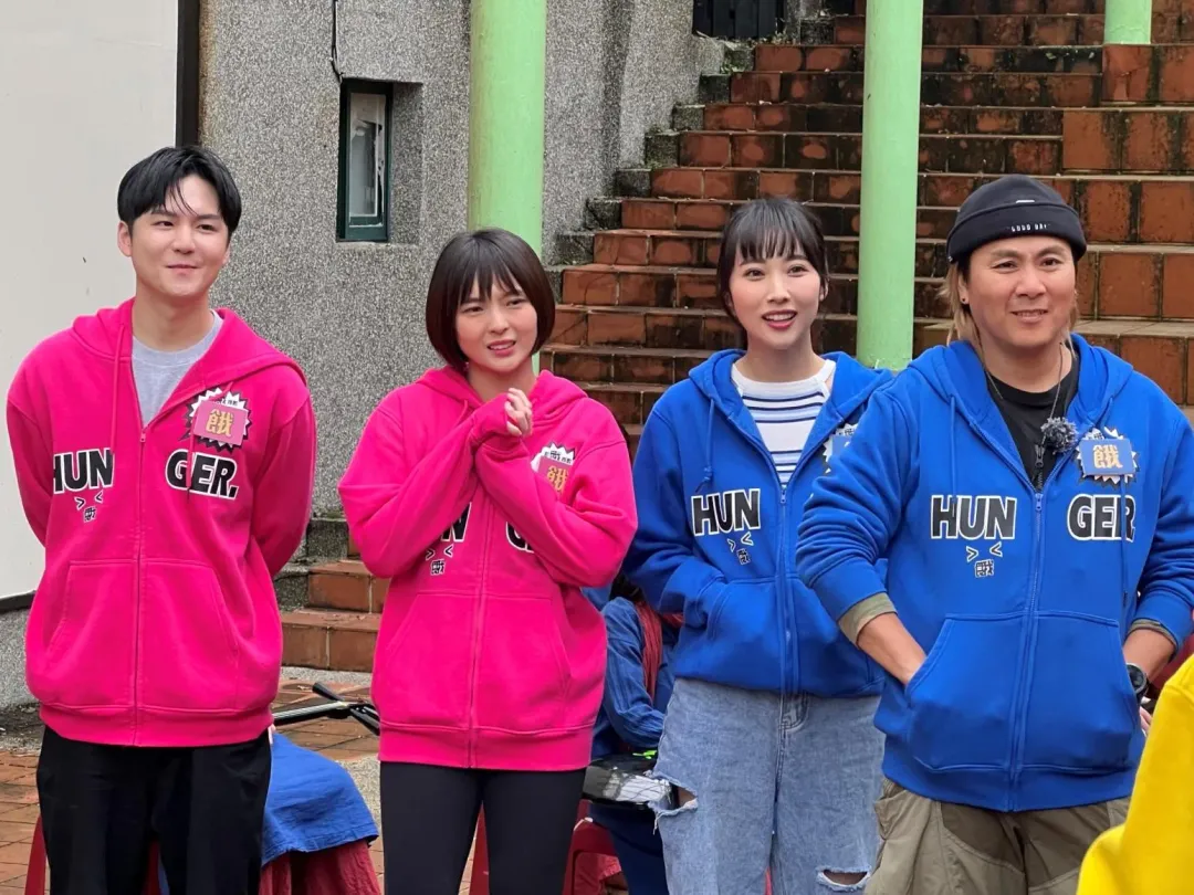 《飢餓遊戲》(左起)許凱皓、黃沐妍、KiWi、王仁甫偕同節目闖關(圖/圖/中視 提供)