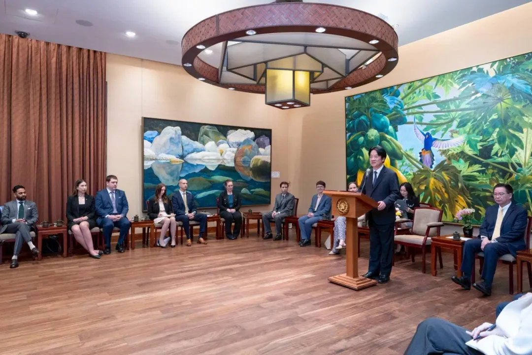 賴清德總統接見新美國安全中心(CNAS)下一世代國安領袖計畫(Next Gen)訪問團。(圖/總統府提供)