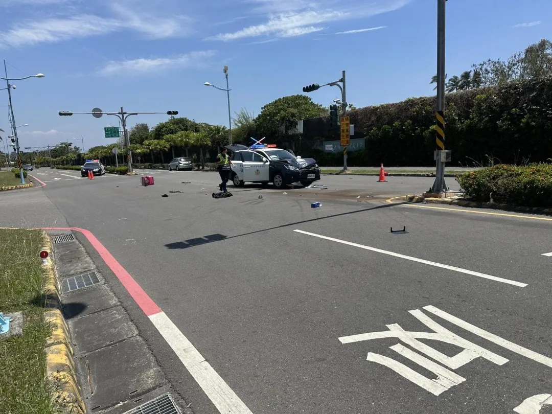車禍現場。（圖／東港警分局提供）