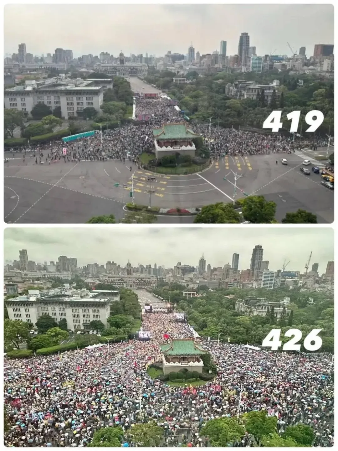 楊智伃分享419、426人潮差異。（圖／翻攝自楊智伃threads）