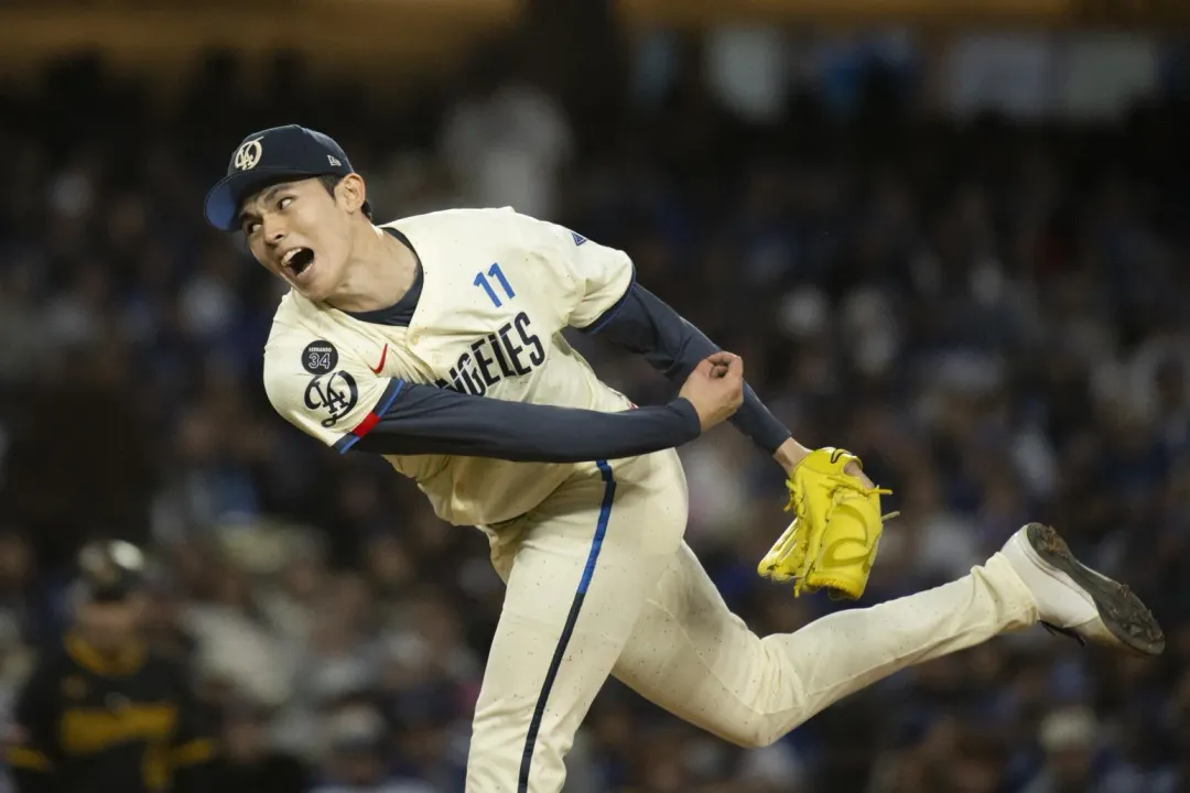 佐佐木朗希苦等大聯盟首勝。（圖／美聯社）
