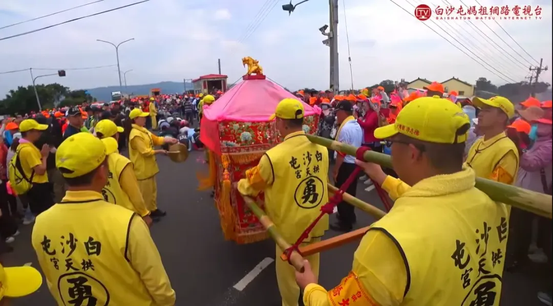 媽祖進入彰化二水。（圖／翻攝自白沙屯媽祖網路電視台）